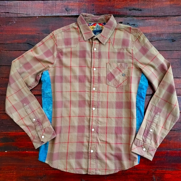 Buffalo David Bitton Plaid Long Sleeve Western Casual Shirt NWT Medium - Picture 1 of 11